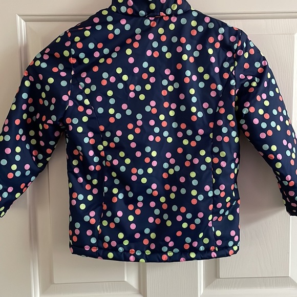 Girls 5T Fleece lined Polkadot Jacket Healthtex - Picture 5 of 5